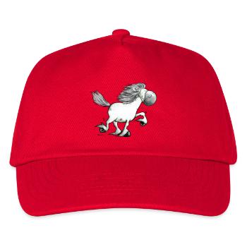 Drolliger Isländer - Islandpferd - Isi - Kinder Basecap - Rot - Vorne