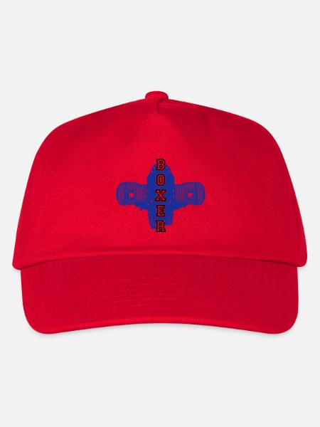 Boxermotor Motorrad Motorradfahrer Biker Motor - Kinder Basecap - Rot