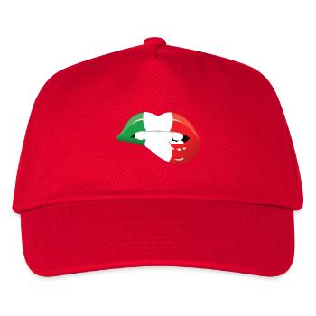 lèvres bouche bouche rouge bouche italie - Casquette de baseball Enfant - rouge - Devant