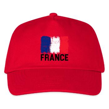 Brushstroke French Flag - Kids’ Baseball Cap - red - Front
