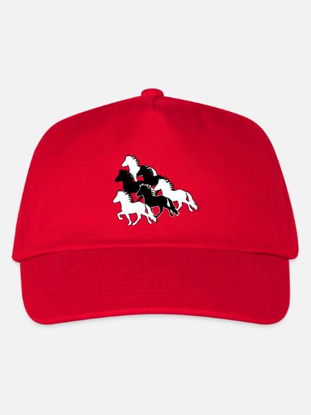 Islandpferdeherde 1 Tölt - Kinder Basecap - Rot