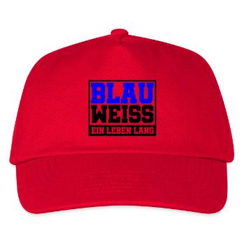Blau Weiss ein Leben Lang | Farben änderbar - Kinder Basecap - Rot - Vorne