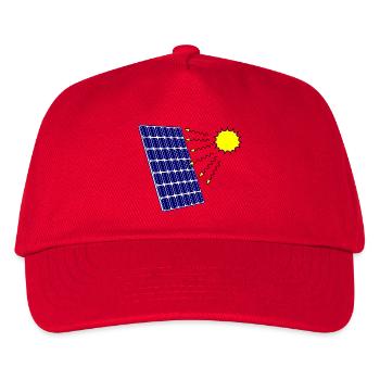 Solar panel with Solar radiation and sun - Kids’ Baseball Cap - red - Front