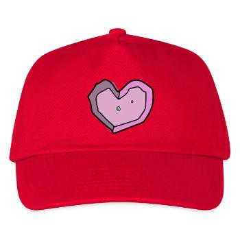 boulderliebe rosa - Kinder Basecap - Rot - Vorne
