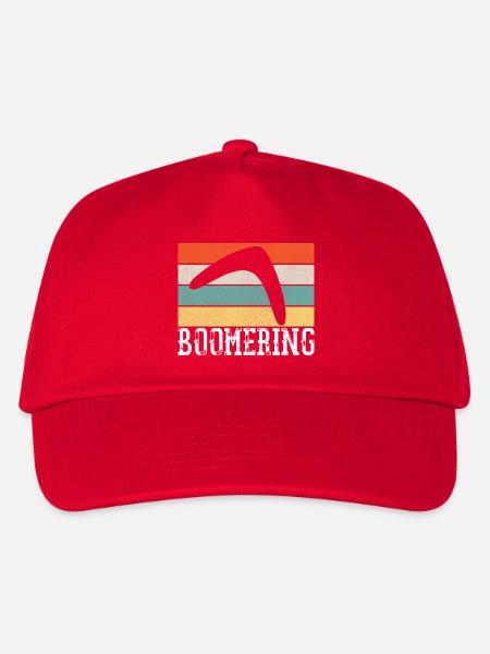 Boomerang Vintage Retro - Kinder Basecap - Rot