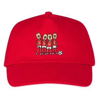 Fußballclub - was guckst du - Kinder Basecap - Rot - Vorne