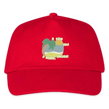 Sun and Beach - Kids’ Baseball Cap - red - Front