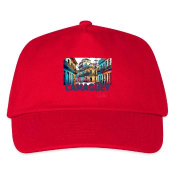 Camagüey Kuba Karibik Design - Kinder Basecap - Rot - Vorne