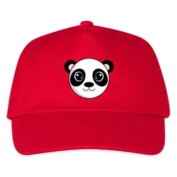 Panda Head - Kids’ Baseball Cap - red - Front