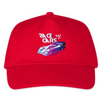 Motorsport auto ps formel tuning race car fahne me - Kinder Basecap - Rot - Vorne