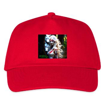 Whigt Wolf and Mytologie Girl - Kids’ Baseball Cap - red - Front