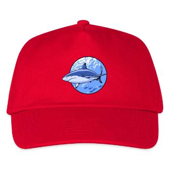 Hai im Meer - Kinder Basecap - Rot - Vorne