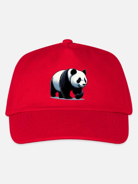 Panda - Kinder Basecap - Rot