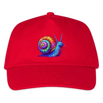 Schnecke - Kinder Basecap - Rot - Vorne