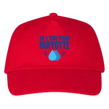 Mayotte, 976, Französisches Departement - Kinder Basecap - Rot - Vorne