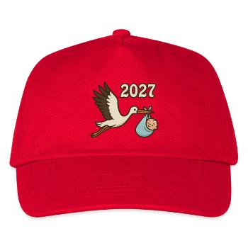 Cigogne avec enfant trouvé dans son bec 2027 - Casquette de baseball Enfant - rouge - Devant