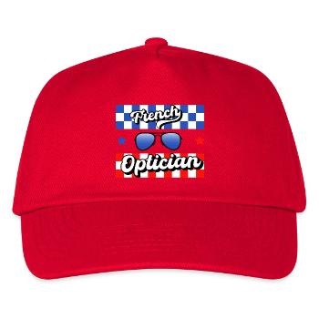 Französischer Optiker Beruf Geschenk für Optiker - Kinder Basecap - Rot - Vorne