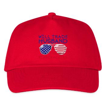 Échanger le mari contre des feux d’artifice Drôle 4 juillet - Casquette de baseball Enfant - rouge - Devant