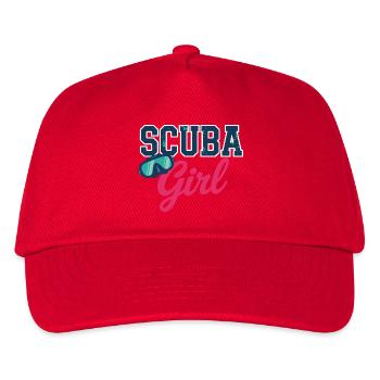 Scuba Girl Tauch-Design - Kinder Basecap - Rot - Vorne