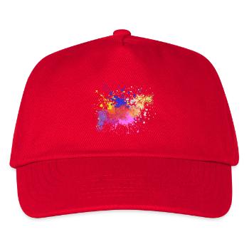 Farbige Farbspritzer Kunst Design - Kinder Basecap - Rot - Vorne