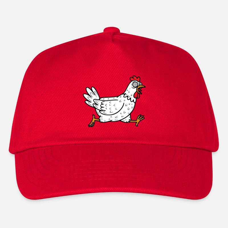 Verrücktes Huhn - Kinder Basecap - Rot
