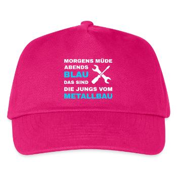 Metallbau Metallbauer Schlosser Stahlbau - Kinder Basecap - Fuchsia - Vorne