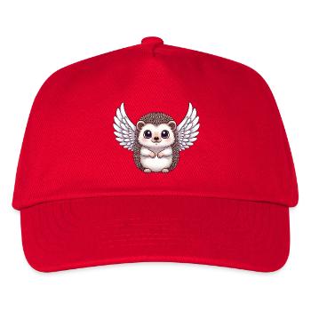 Süßer Igel mit Flügeln Heiligenschein Weihnachten  - Kinder Basecap - Rot - Vorne