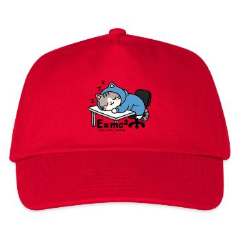 E = mc² - Sleeper Cat in Blue Pyjamas - Kids’ Baseball Cap - red - Front