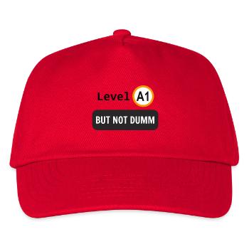  Language level A1, but not dumm - Kids’ Baseball Cap - red - Front