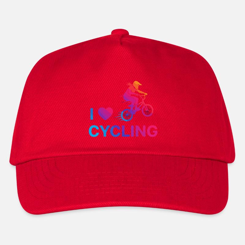Ich liebe Cycling Heart - Kinder Basecap - Rot