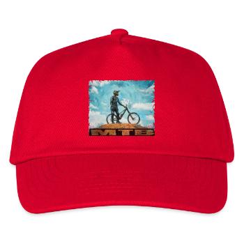MTB - Kinder Basecap - Rot - Vorne