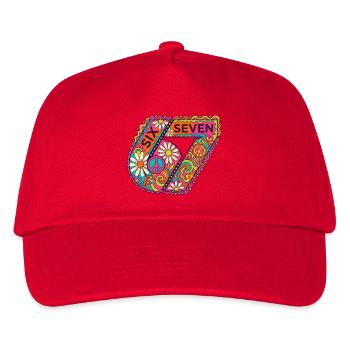 Psychedelic Seven Flowers - Kids’ Baseball Cap - red - Front