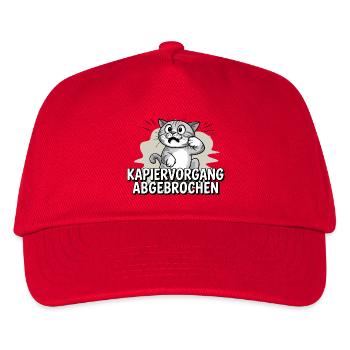 Processus de copie abandonné – chat confus - Casquette de baseball Enfant - rouge - Devant