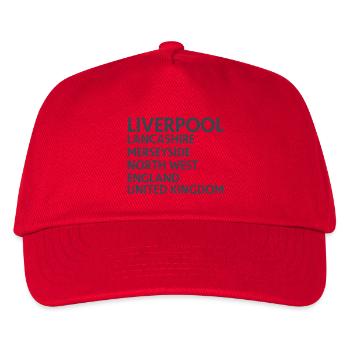 Liverpool – England Lyrics Design - Kids’ Baseball Cap - red - Front
