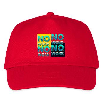No work with waves - Kids’ Baseball Cap - red - Front