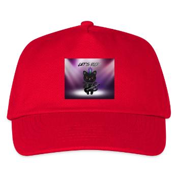 Heavy Metal Katze  - Kinder Basecap - Rot - Vorne
