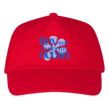 Tiny ripple in a stormy ocean (lavender) - Kids’ Baseball Cap - red - Front