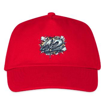The solution to everything is this design: 42 - Kids’ Baseball Cap - red - Front