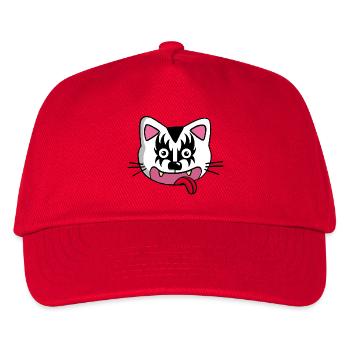 Süße, aber dämonische Katze - Kinder Basecap - Rot - Vorne