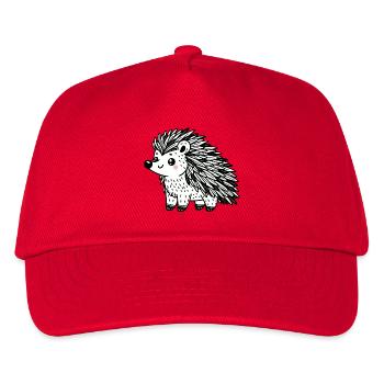 Cute Black and White Porcupine - Kids’ Baseball Cap - red - Front