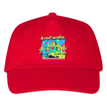 AvoCardio Fitness Avocado - Kinder Basecap - Rot - Vorne