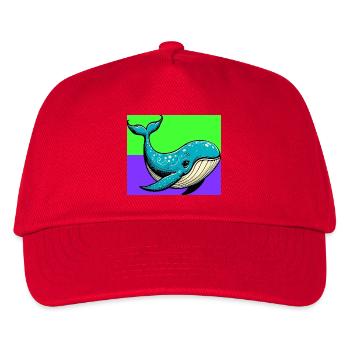 whale - Kids’ Baseball Cap - red - Front