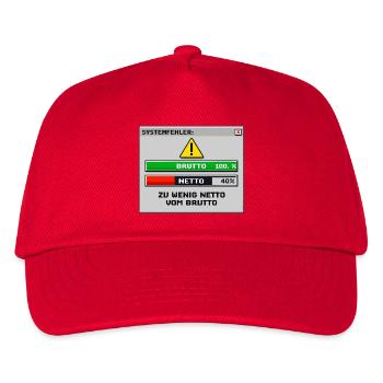System error too little net of gross - Kids’ Baseball Cap - red - Front