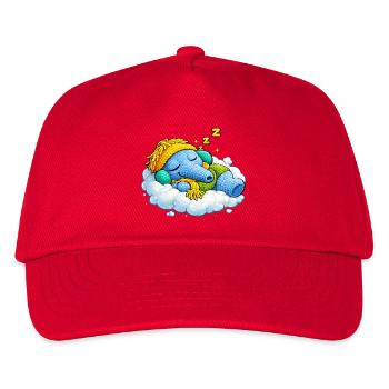 Leo Langnase schlafend - Kinder Basecap - Rot - Vorne