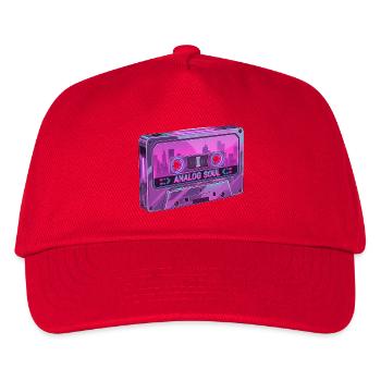 Retro Analog Soul Chrome Kassette Synthwave - Kinder Basecap - Rot - Vorne