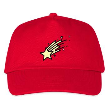 Sternschnuppe Komet Comic - Kinder Basecap - Rot - Vorne