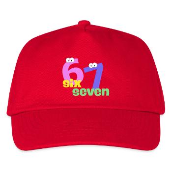 Six Seven Trend - Kinder Basecap - Rot - Vorne