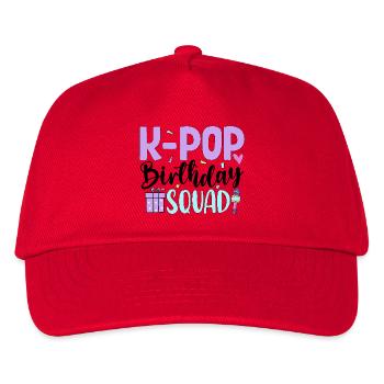 K Pop Birthday Squad - Kids’ Baseball Cap - red - Front