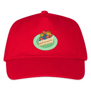 Fruchtige Tortenpracht - Kinder Basecap - Rot - Vorne