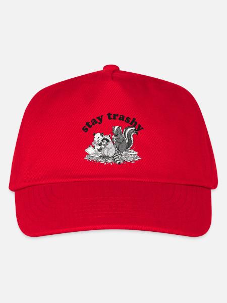 Stay Trashy Waschbär Opossum Stinktier - Kinder Basecap - Rot
